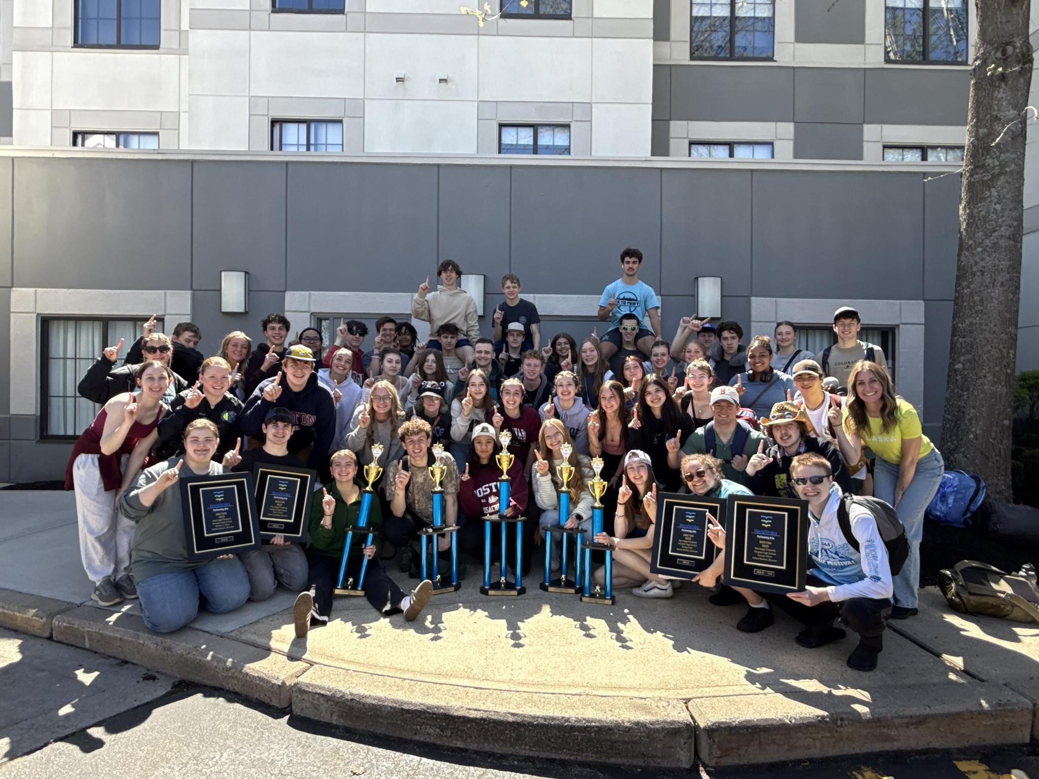 Mustang Choir with trophies - number one
